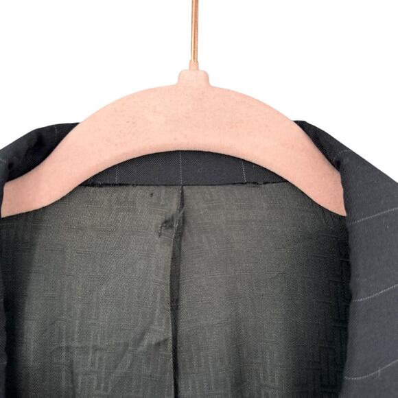 Halston Vintage Pinstripe 3-Button Notched Lapel Blazer Suit Jacket Mens - Picture 11 of 12